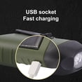 thumbnail image 1 of Solar Powered Hand Crank Flashlight Emergency LED Flashlight Survival Flashlight  Carbiner Flashlight For Outdoor Sports, 1 of 8