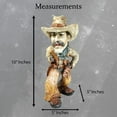 thumbnail image 2 of Urbalabs Quick Draw Cowboy Medium 10" Inch Office Desk Western Decor Statue Sculpture Cowboy Wild West Decor Country Hand Painted Ranch Rodeo Home (Carved Cowboy), 2 of 6