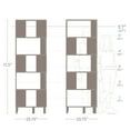 thumbnail image 4 of Nordik 71.5" Extra Tall Corner Bookshelf with Storage, Bookcase for Living Room, Black, 4 of 12
