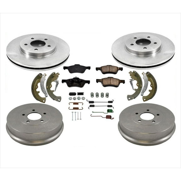 Front Disc Brake Rotors & Rear Drums Shoes 2008 ESCAPE to Pro Date 06/29/10 7PC