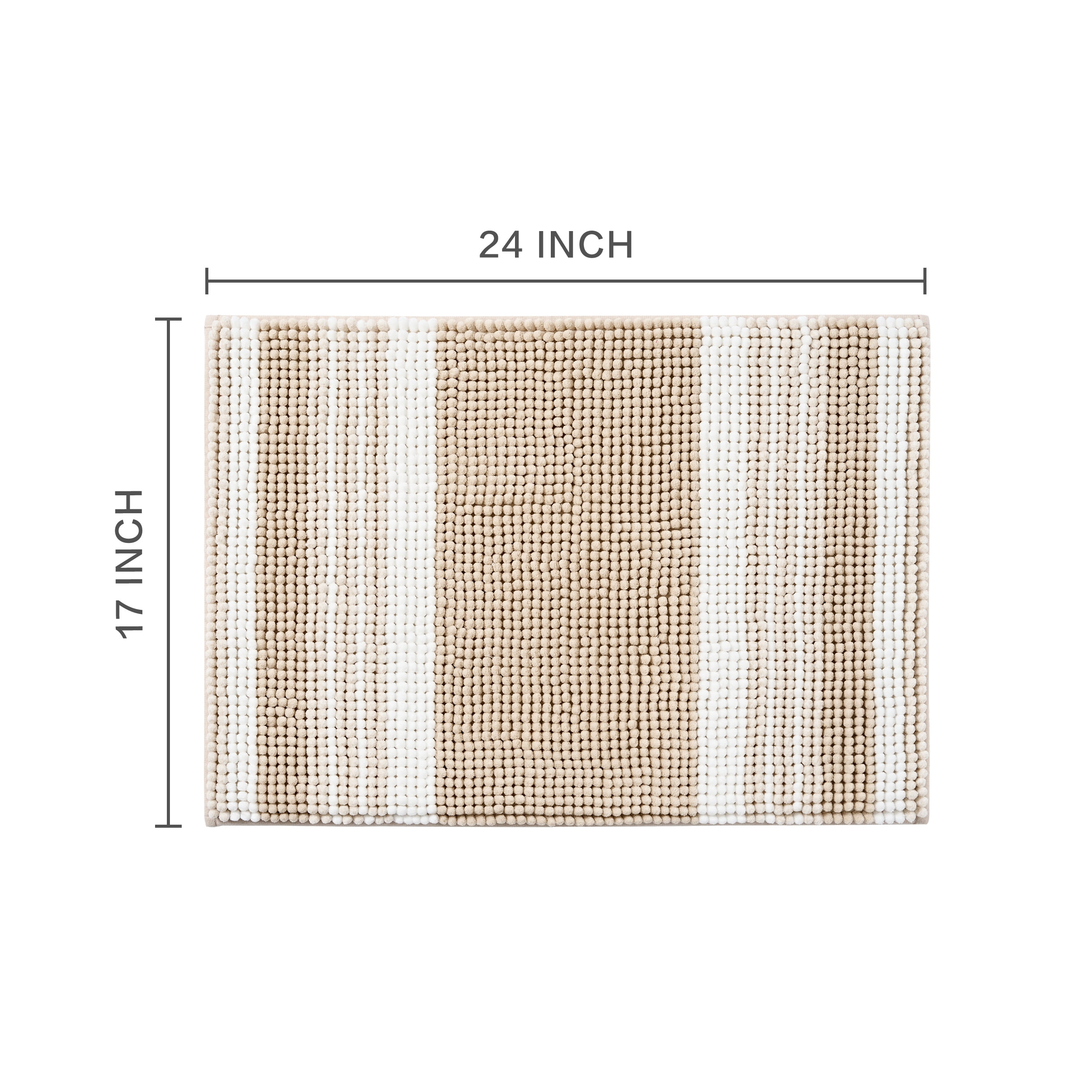 Mainstays Performance Foam Noodle Bath Rugs, 17"x24" Tan