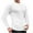 White, variant on Men's Crew Neck Sweatshirts Waffle Round Neck Sweatshirt With Pullover Solid Color Long Sleeved Hoodless Tops