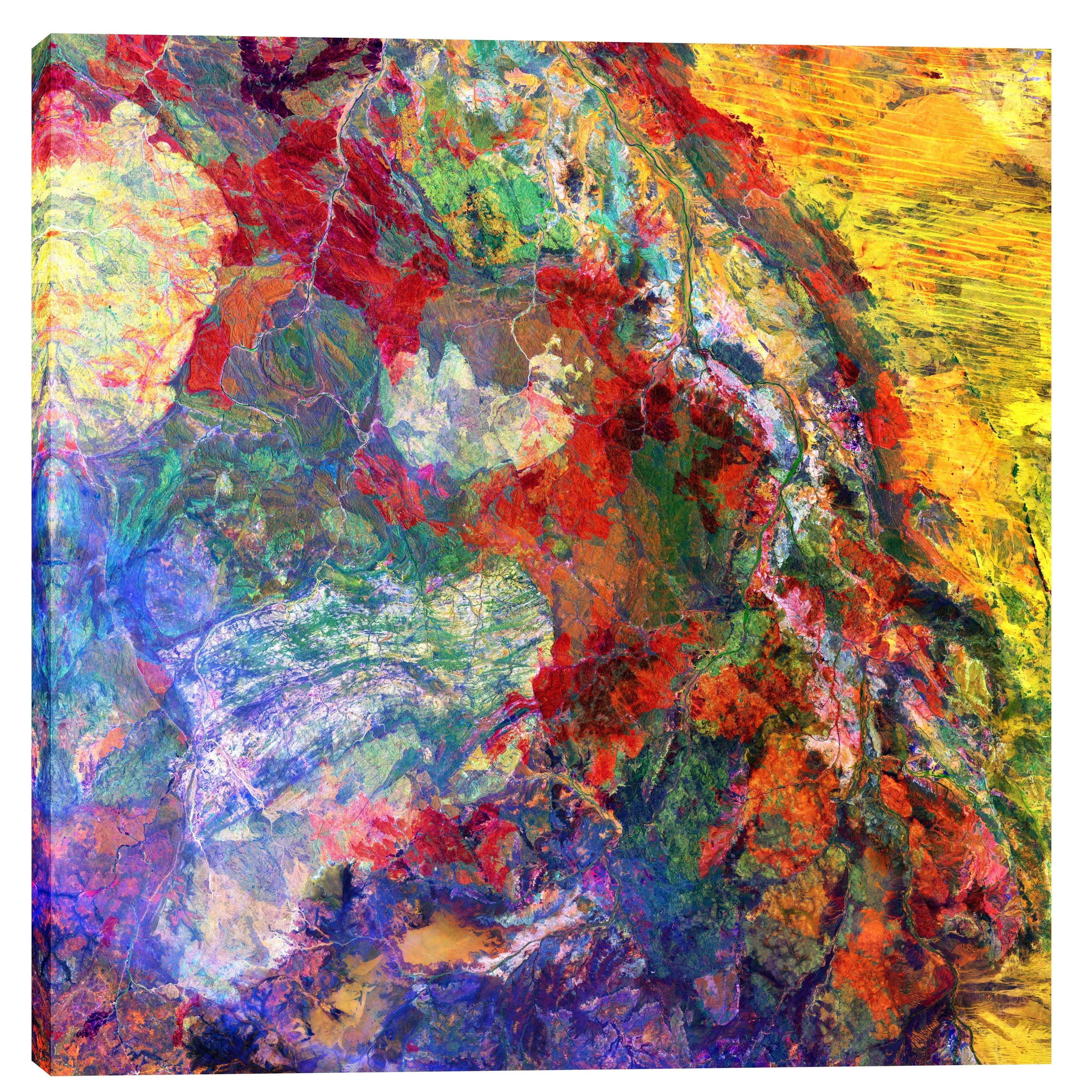 Epic Graffiti Earth As Art Melted Colors Framed Graphic Art On Wrapped Canvas Walmart Com Walmart Com