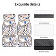 thumbnail image 4 of LAKIMCT Liquid Marble Print Car Mats, Neoprene Front Rear Floor Mats for Cars, Waterproof Anti-Slip Car Floor Mats Full Set, Universal(4 Pcs), 4 of 6