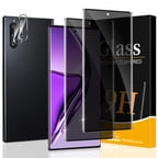 2 2 Pack Privacy Screen Protector for Galaxy Note10 Plus: 9H Hardness Anti-Scratch Anti-Spy Tempered Glass Film, with Anti-Fingerprint, Easy Installation and Case-Friendly Functions