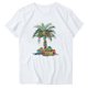 thumbnail image 4 of Blusas de Manga Corta para las Mujeres Divertida Impresión Cuello Redondo Camiseta Vintage, Blusas de Primavera para las Mujeres, 4 of 5