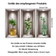 thumbnail image 2 of Juego de jarrones, decoración de plantas verdes: arte de vinilo removible para paredes de sala de estar, dormitorio y cocina, pegatinas de pared 3D, 2 of 4