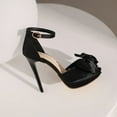 thumbnail image 3 of YOWMNS Women's Stiletto Heeled Sandals - Stylish Peep Toes, Low Platform - Perfect for Women, 3 of 5