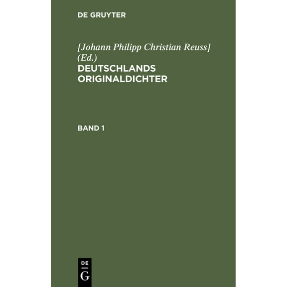 Deutschlands Originaldichter. Band 1, (Hardcover)