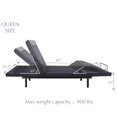 Amolife 2.0 Queen Size Adjustable Bed with Upgraded Motors and Wireless