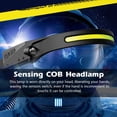 thumbnail image 3 of USB Sensing COB Headlamp Outdoor Bike Light USB Charged Night Running Light Powerful LED Head Lamp, Model: Black, 3 of 5