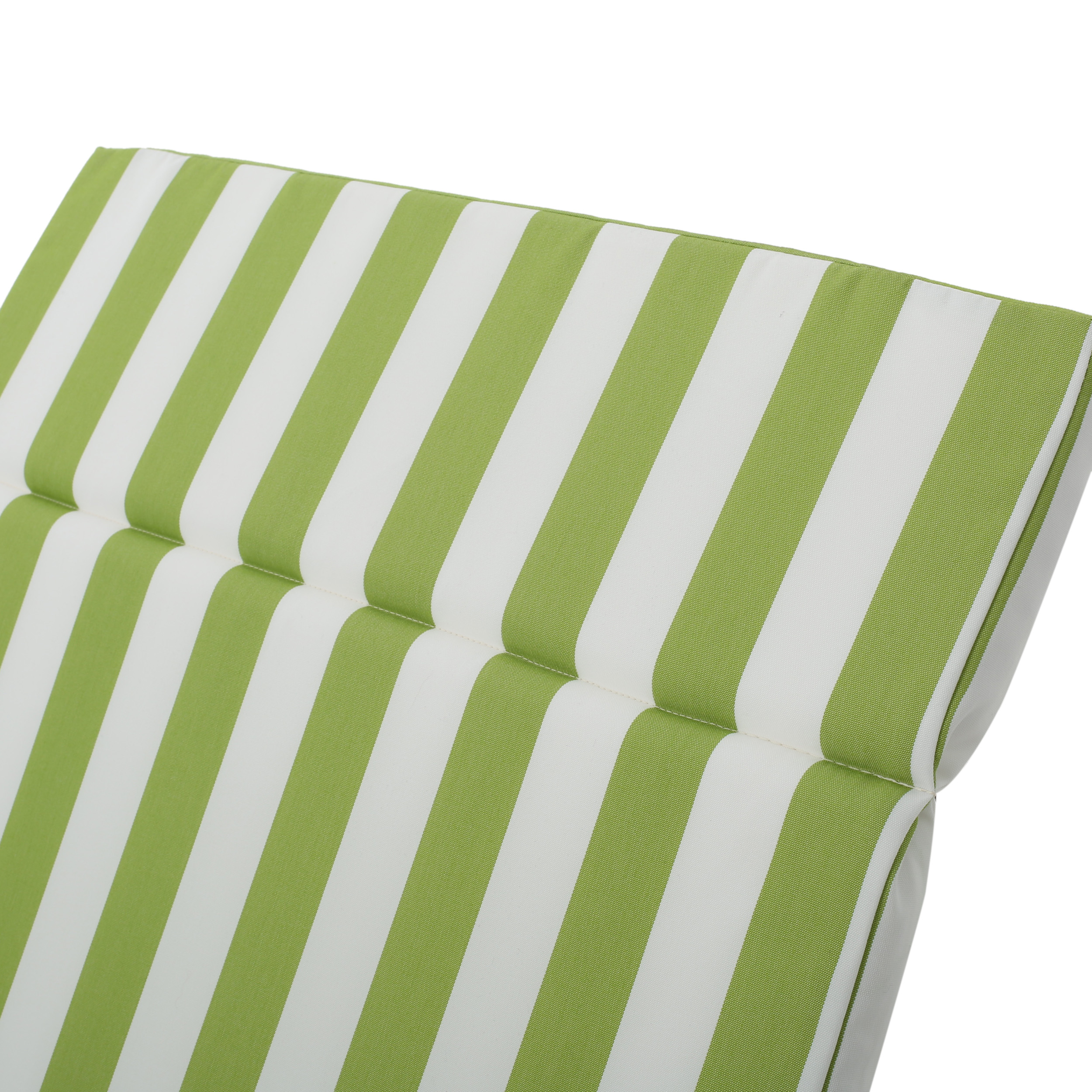 Anthony Outdoor Water Resistant Chaise Lounge Cushion, Green and White Stripe - image 5 of 6