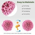 thumbnail image 3 of Spaco 2-Piece Artificial Plant Topiary Balls, Faux Boxwood Decorative Balls, Artificial Plant Balls for Outdoor as Garden, Yard, Balcony, Pink, 3 of 6