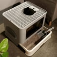 thumbnail image 6 of BingoPaw Foldable Cat Litter Tray Box Easy Cleaning with Scoop, Massager, Grey, 6 of 11