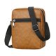 thumbnail image 2 of Bolso bandolera de cuero PU para hombre | Mochila de hombro en el pecho para viajes y senderismo | Correa ajustable 14-36 in | Ligero 260g | Múltiples compartimentos | Caqui marrón | 19x15x6cm, 2 of 6