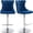 Blue, variant on LiteHaven Swivel Counter Height Bar Stools Set of 2, Gold Kitchen Island Barstools, Velvet Adjustable Bar Height Stool Chairs, Tufted Back, Silver Chrome Metal Base,Yellow