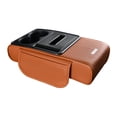 thumbnail image 2 of davian Car Armrest Pad Center Console Box Tissue Holder PU Leather Comfortable Sponge Padding Multifunctional Storage Organizer with Phone Slot Easy Installa orange, 2 of 8