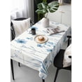 thumbnail image 6 of Blue Spring Floral Table Cloth, Waterproof Tablecloth for Rectangle Tables, Summer Flowers Botanical Elegant Reusable Washable Fabric Table Cover for Restaurant Kitchen Dining Tables 54"x108", 6 of 9