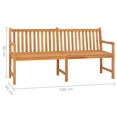 thumbnail image 4 of vidaXL Garden Bench 180 cm Solid Teak Wood, 4 of 5
