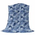 thumbnail image 6 of Blue Fish Coastal Blanket Soft Cozy Warm Throw Blanket for Couch, Plush Fuzzy Flannel Fleece Blankets for Sofa, Watercolor Beach Ocean Nautical Bed Blankets Lightweight Gifts for Women, 50"x60", 6 of 9