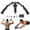 Black, variant on AbahubFit 2-in-1 Arm Exerciser & Ab Roller, 22-440lbs Hydraulic Chest Expander with Detachable Wheels, Upper Body & Core Trainer for Home Gym