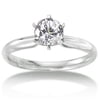 1 Carat Round Diamond Solitaire Ring in 14kt White Gold - IGI Certified
