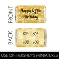 thumbnail image 4 of Mini envoltorios para barra de dulces para fiesta de 80 cumpleaños, negro y dorado, 45 pegatinas, 4 of 5