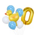 thumbnail image 3 of Juego de 7 mini globos de aluminio con forma de pato de 32 pulgadas, globos dorados con números para fiestas de cumpleaños infantiles, suministros de decoración para baby shower, 3 of 5