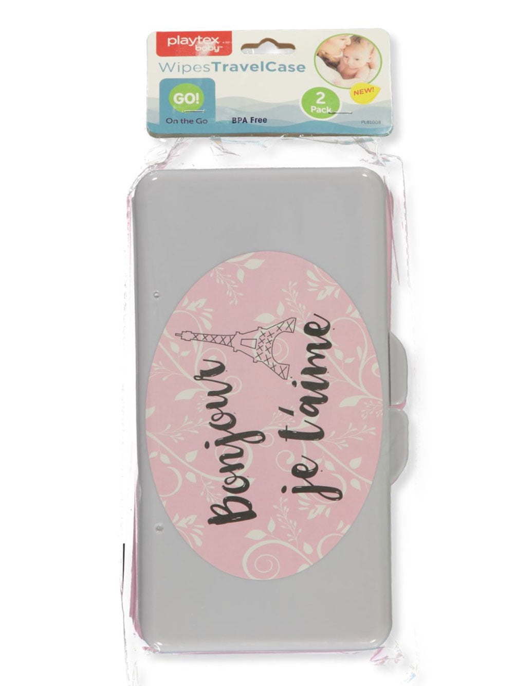 Playtex 2Pack Wipes Travel Case purple, one size