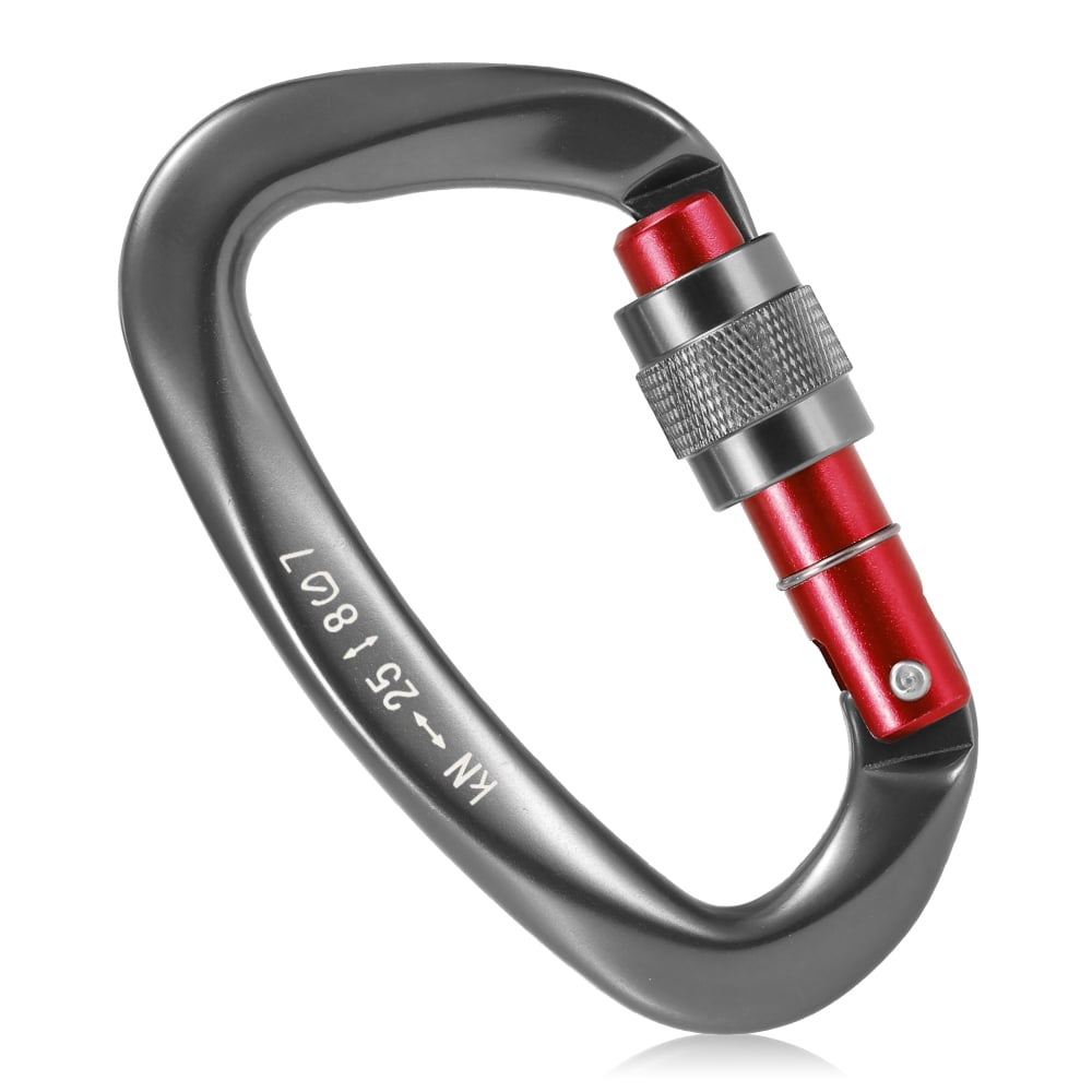 D Ring Carabiner Snap Equipment Rappelling Mountaineering Rock Climbing 