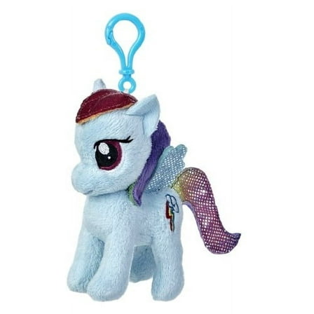 Aurora World My Little Pony Clip-On Rainbow Dash Pony Plush, 4.5"
