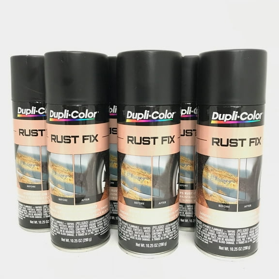 Duplicolor RF129-6 PACK Black Rust Fix - Sandable & Paintable - 10.25oz