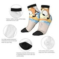 thumbnail image 5 of Silaia Bluey Print Adult Socks,Ankle Athletic Running Socks,Cushioned Breathable Low Cut Sports Tab Socks for Men and Women,Moisture-Wicking Crew Socks, 5 of 7