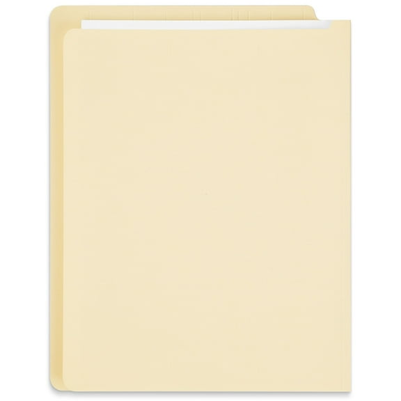 Staples End Tab File Folder Straight Cut Letter Size Manila 100/Box (ST62570)