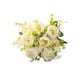 thumbnail image 2 of Plantas Artificiales De Plástico Para Fiestas De Boda Ramo de boda de 5 ramas con peonías blancas de seda, hortensias y follaje para decoración del hogar (1 pieza) Rkxzt, 2 of 9