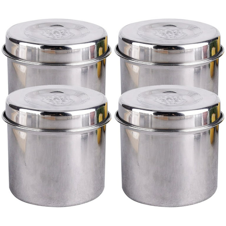 4Pcs Stainless Steel Food Containers Food Sample Boxes Food