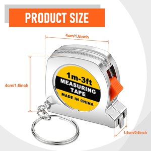 50 Pcs Keychain Tape Measure Tape Measure Functional Pocket Tape Measure Small Tape Measure Retractable for Adult Kids