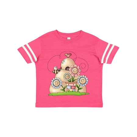

Inktastic Spring Beehive with Bumble Bee and Flowers Gift Toddler Boy Girl T-Shirt