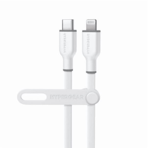 HyperGear Charge and Sync PD Lightning MFI to USB-C Flexi Pro Cable 6ft PD up to 60W Fast Charge 480Mbps High Speed - Soft Touch Silicone - Black