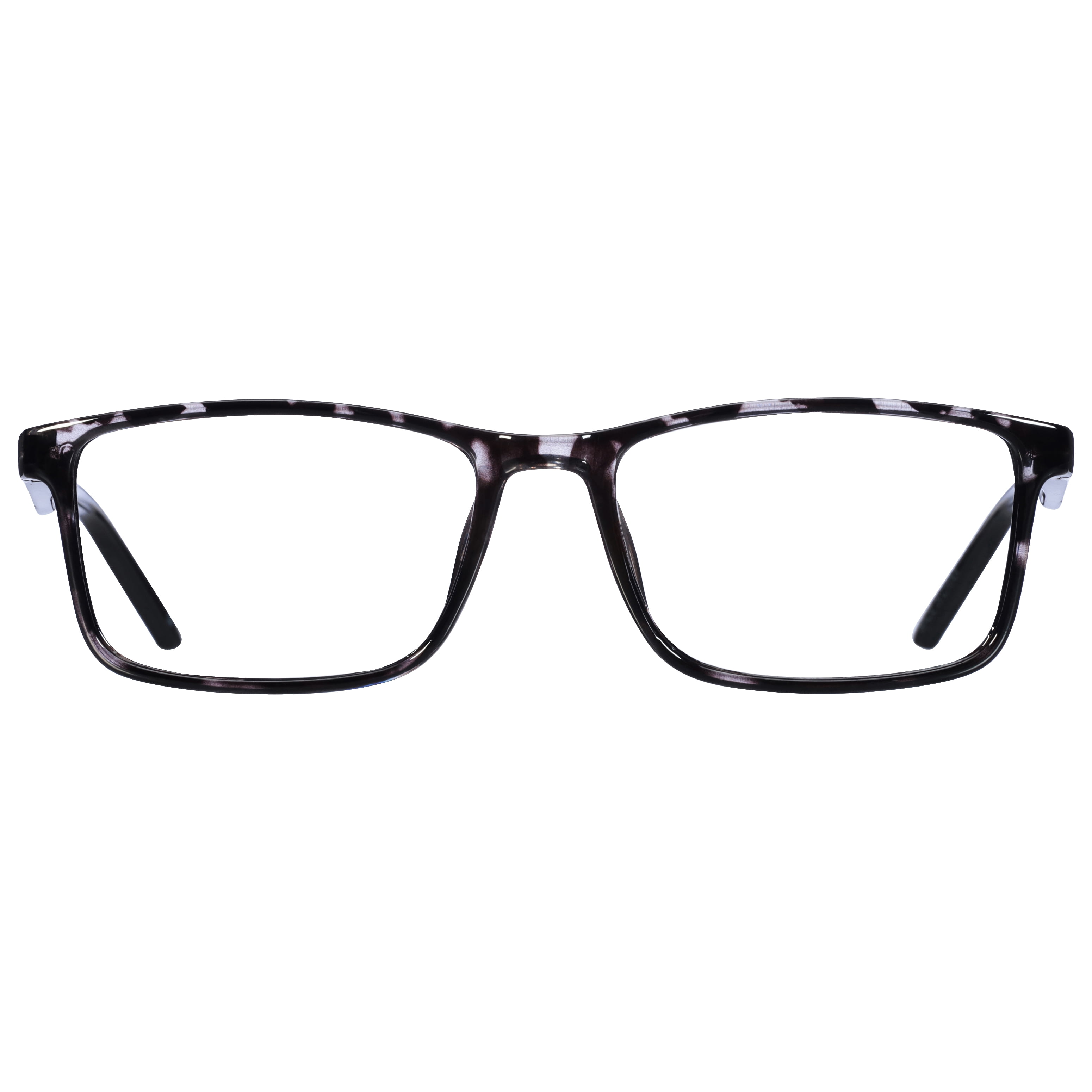 (2 pack) B.E Bio Eyes Mens Rectangular Reading Glasses Made from Recycled Plastic Taro +1.25 in Grey