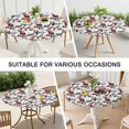 thumbnail image 7 of Multicolor Christmas Snowman Pattern Round Fitted Tablecloth with Elastic Edge,Dining Table Cover Waterproof,Outdoor Round Tablecloth for Camping,Dining,Indoor and Outdoor, 7 of 7