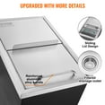 thumbnail image 5 of VEVOR 18"L x 12"W x 14.5"H Stainless Steel Ice Cooler, 40.9 qt Outdoor, 5 of 9
