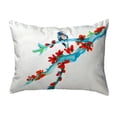thumbnail image 1 of Betsy Drake KS657 11 x 14 Pouces Bourgeons Rouges et Oiseau Petit Oreiller Sans Corde, 1 of 1