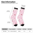 thumbnail image 2 of Honeii Hand Drawn Strawberry Print Adult Socks,Crew Socks,Casual Calf Socks,Daily Wear Socks for Men & Women, Perfect for Sports, Casual and Everyday Use, 2 of 6