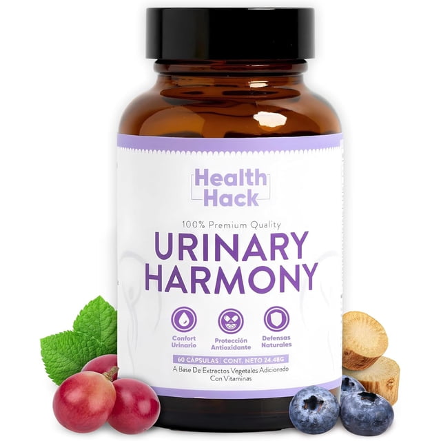 Urinary Harmony Health Hack Cápsulas con Cranberry D-Manosa Arándano Equinácea y Zinc 60 Cápsulas
