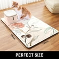thumbnail image 2 of Dog Food Mat, 12" x 19" Absorbent Dog Cat Bowl Mat for Food and Water, Cute Anti-Slip Rubber Pet Feeding Rug Protect Floors, Placemat for Feeding & Watering Supplies, Watercolor Flowers, 2 of 6