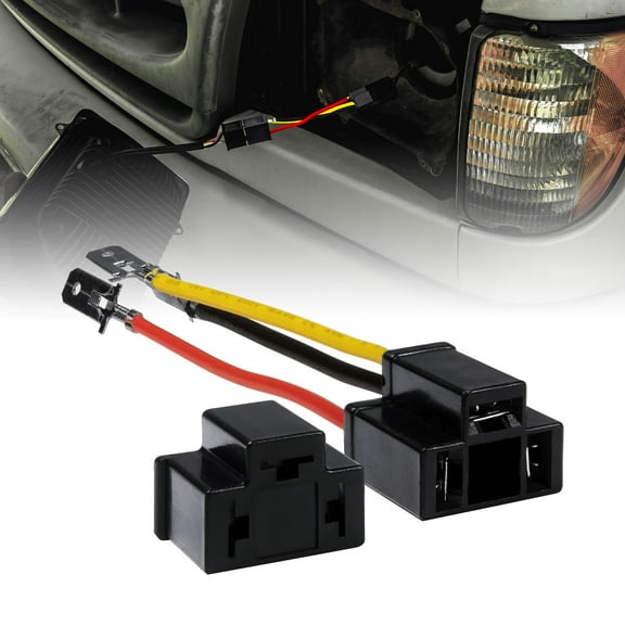 H4 (9003/HB2) Headlight Socket Converter Kit [FOR H4652, H4656, H4666, H6545] [Plug and Play] Head Light Wiring Harness Connector Plug