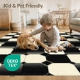 thumbnail image 4 of ODIKA 9'x12' Washable Area Rug Low Pile, Flatwoven, Checkered Tone Gradient Checkerboard Repeating Motif Entry Music for Great Room, Indoor Concept, Large Living, 4 of 7