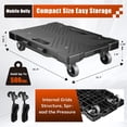 thumbnail image 2 of 2 Pack Furniture Dolly, 16.9"x11.7" Heavy Duty Moving Dolly with 4 Wheels, Non-Slip Textured Surface for Boxes Appliances, Max Load 500 lbs, Black, 2 of 4