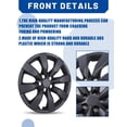 thumbnail image 2 of 4 Pcs Enjoliveurs en Acier de 16 Pouces pour Toyota Corolla 2014 2015 2016, Installation à Clipser avec Anneaux de Rétention, Noir Mat, 2 of 7